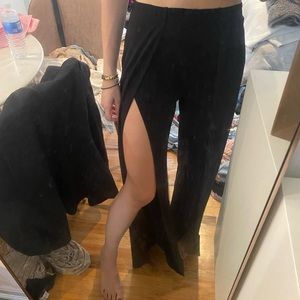 Nasy Gal Black Slit Pants